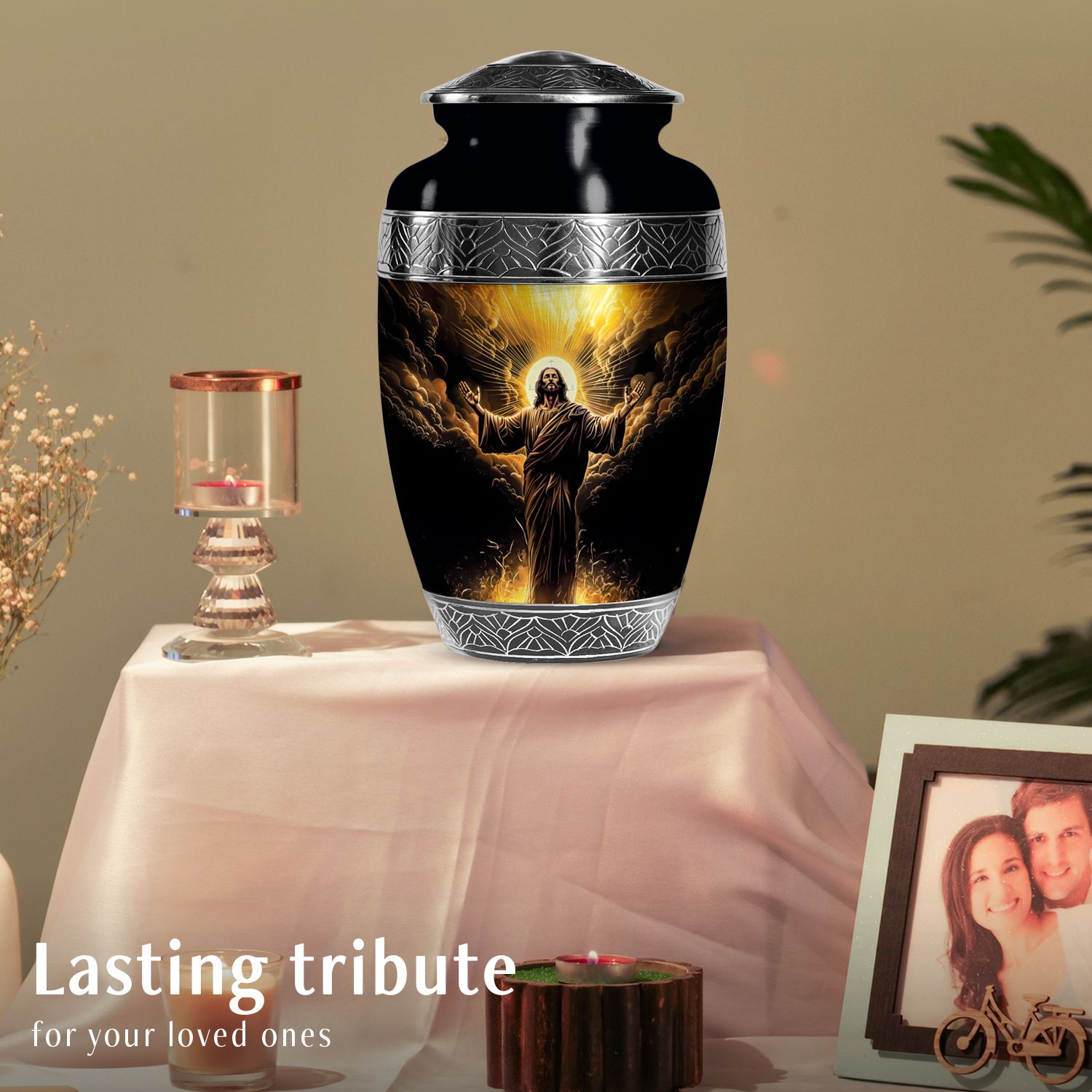 Risen Jesus Urns for Human Ashes Adult Mother, Memorial Urn (10 Inch) detailed image 5