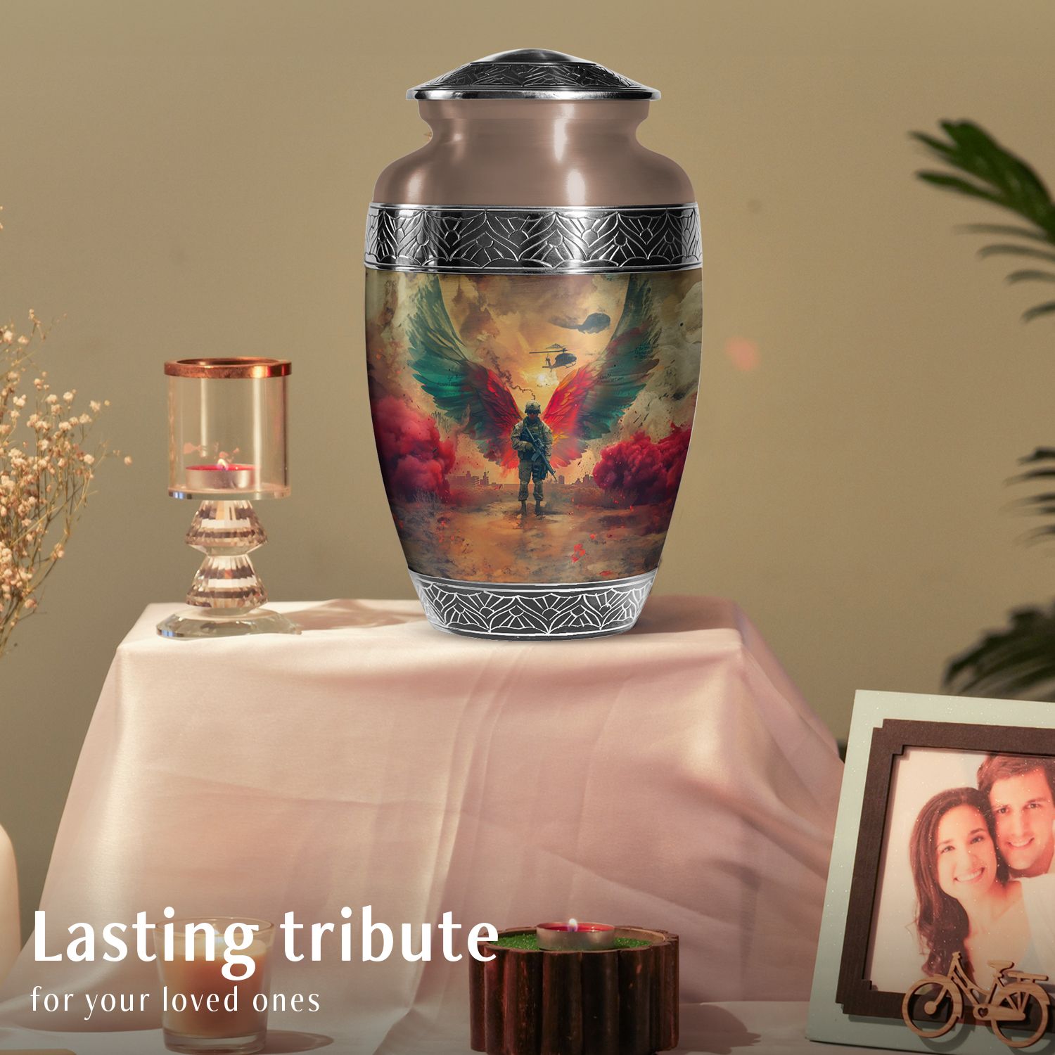 Military Honor Urns for Ashes Adult Female, Burial Urn (10 Inch) detailed image 5