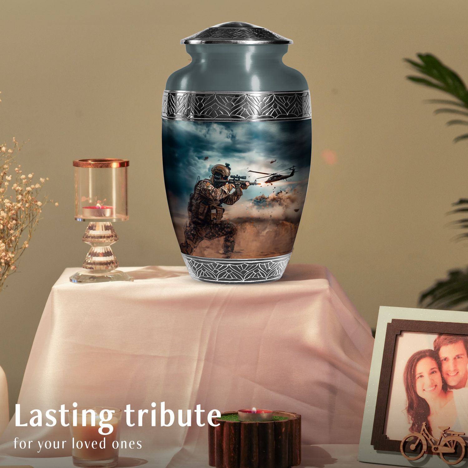 Military Field Cremation Urns for Ashes Adult Male, Unique Urn (10 Inch) detailed image 5
